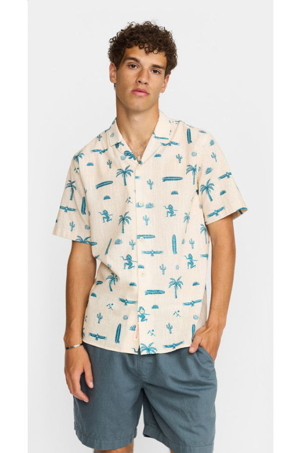 RVLT 3250 S/S Cuban Shirt - Off White