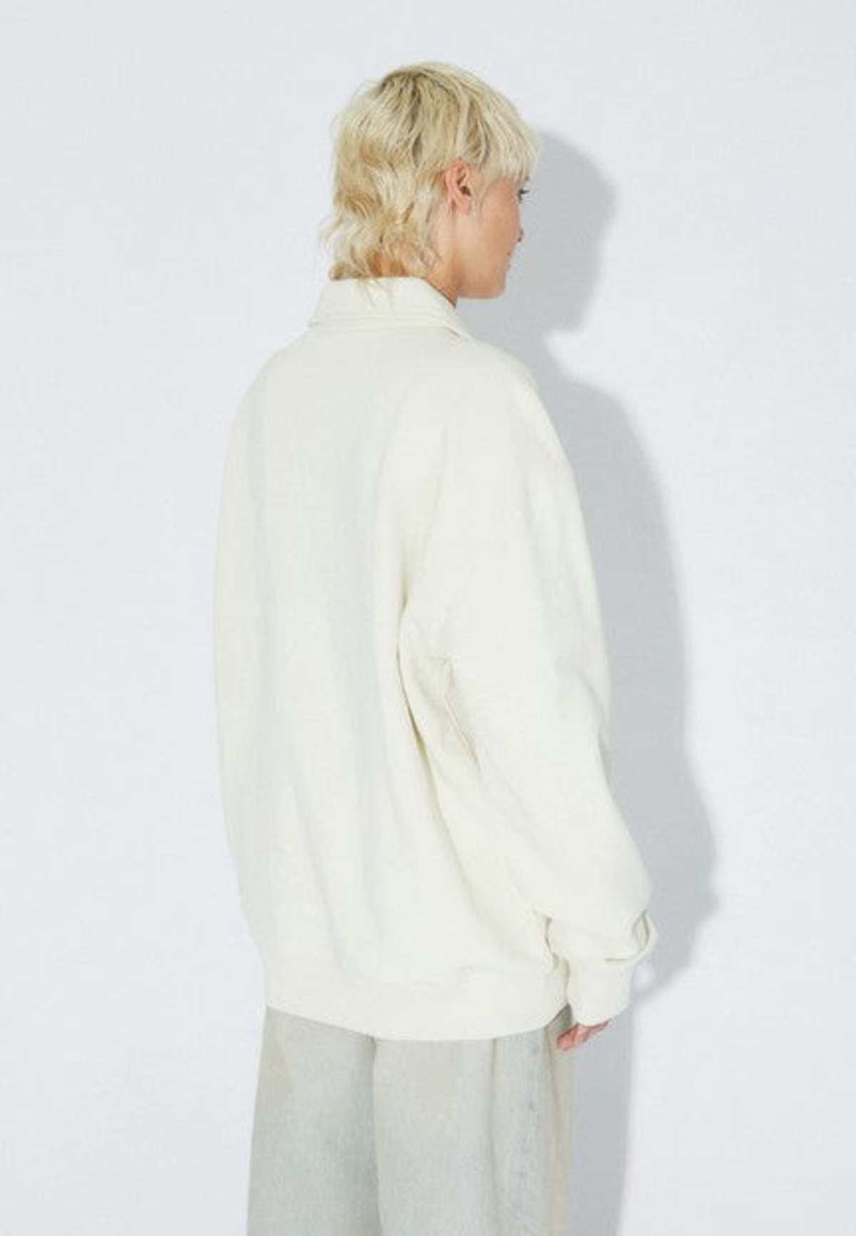 dr.denim Brady Collar Sweatshirt - Ecru Mono - Image 2 of 4