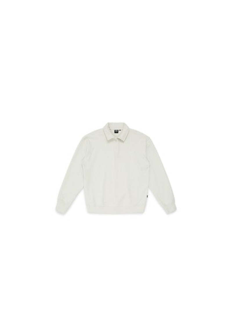 dr.denim Brady Collar Sweatshirt - Ecru Mono