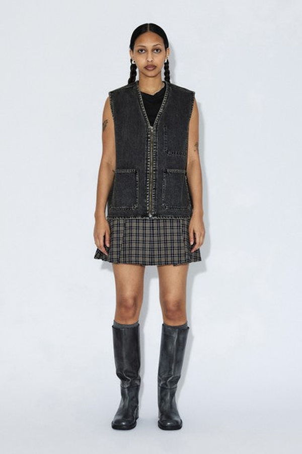 dr.denim Enver Worker Vest - Aged Black