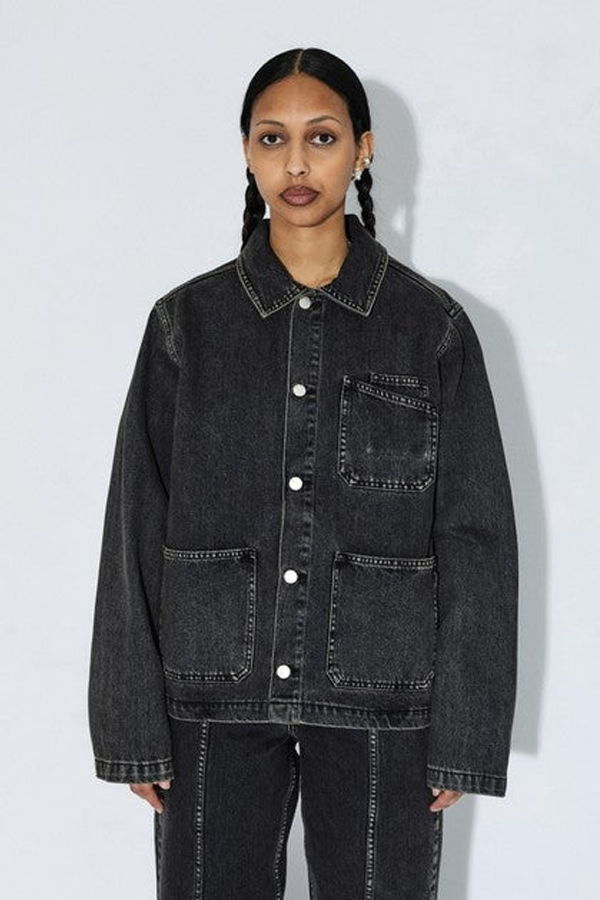 Dr. Denim Evon Worker Vest - Aged Black