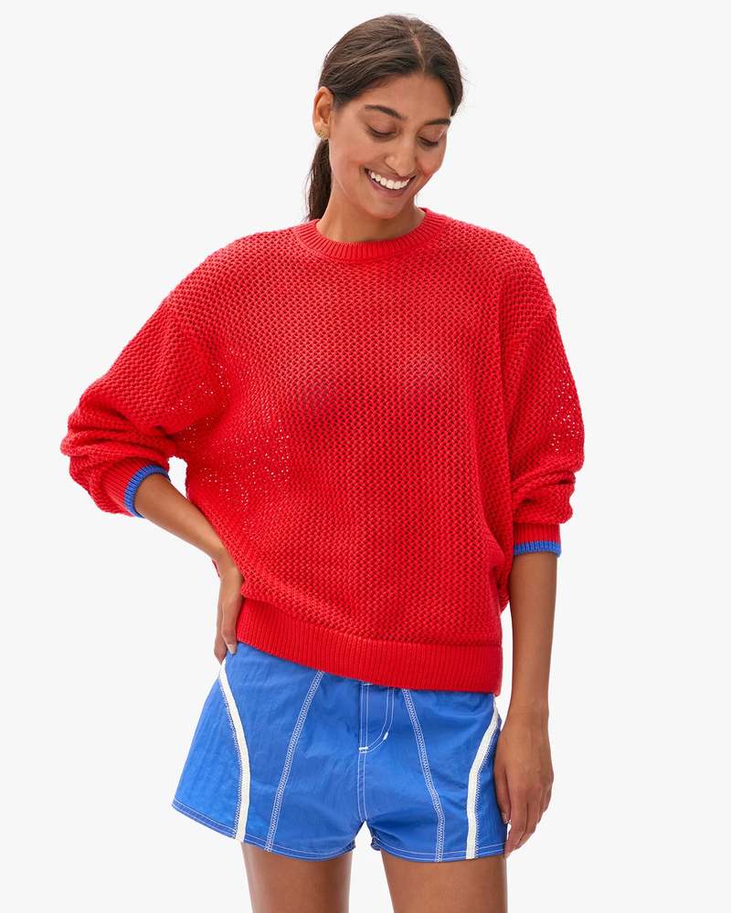 Clare V. Corinne Pullover - Poppy