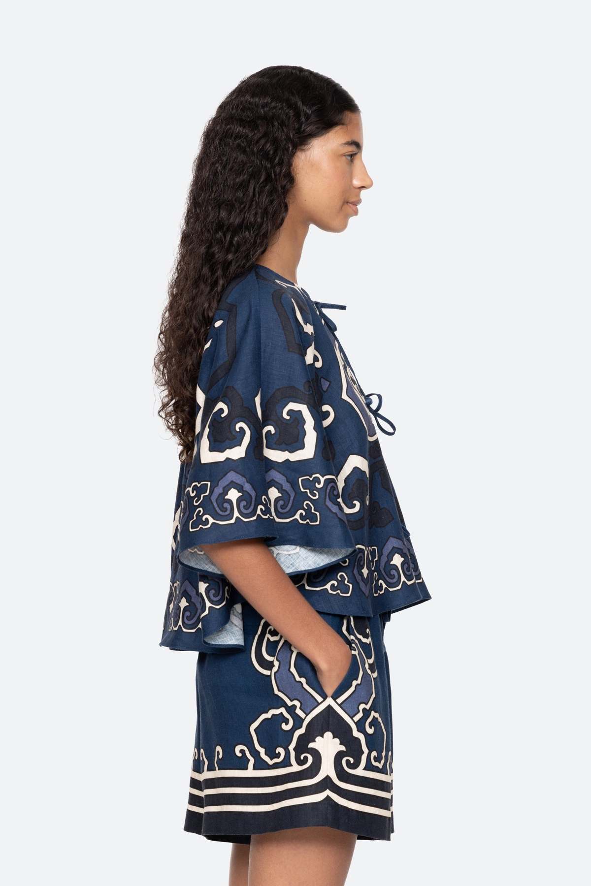 Sea NY Blaise Print Top - Navy - Image 2 of 7