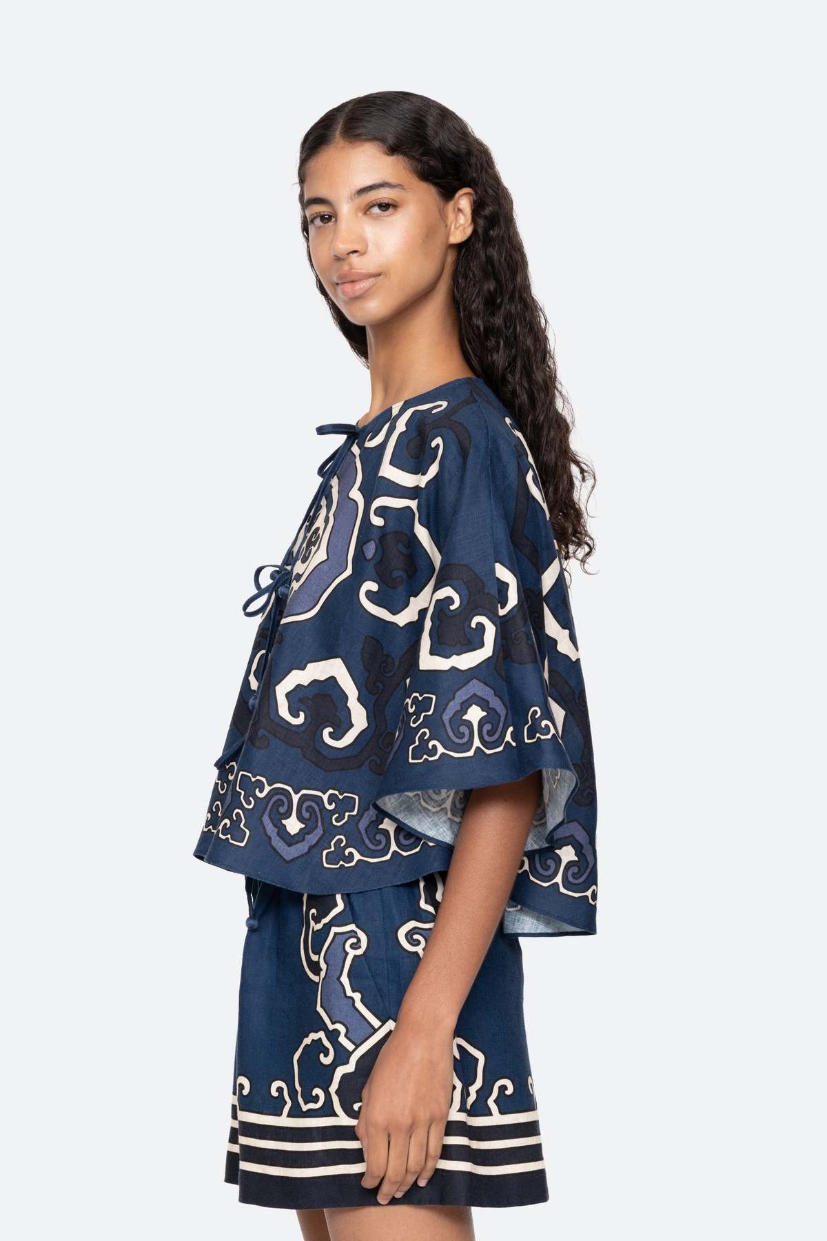 Sea NY Blaise Print Top - Navy - Image 3 of 7