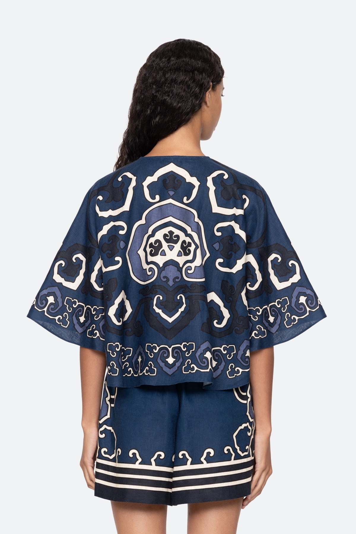 Sea NY Blaise Print Top - Navy - Image 6 of 7