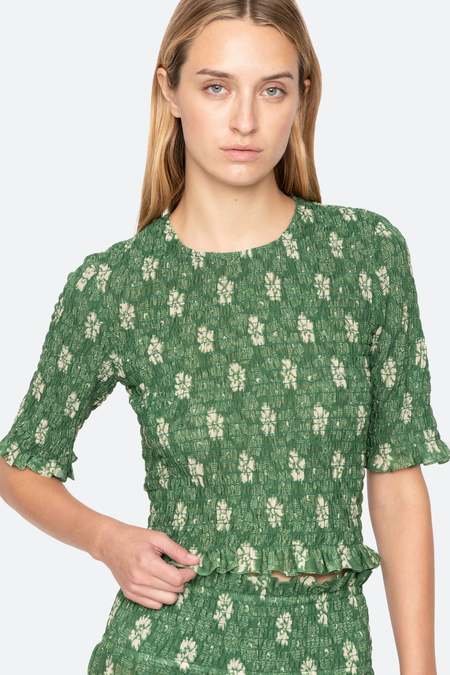 Sea NY Mable Cambric S/SLV Smocked Top | Garmentory Sea NY Mable Cambric S/SLV Smocked Top | Garmentory