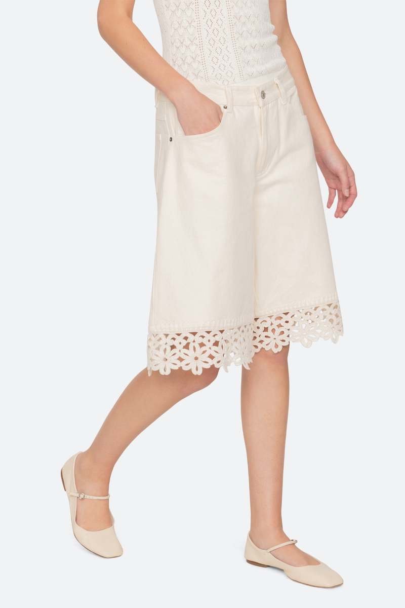 Sea NY Stasia Denim Jean Capris - Cream