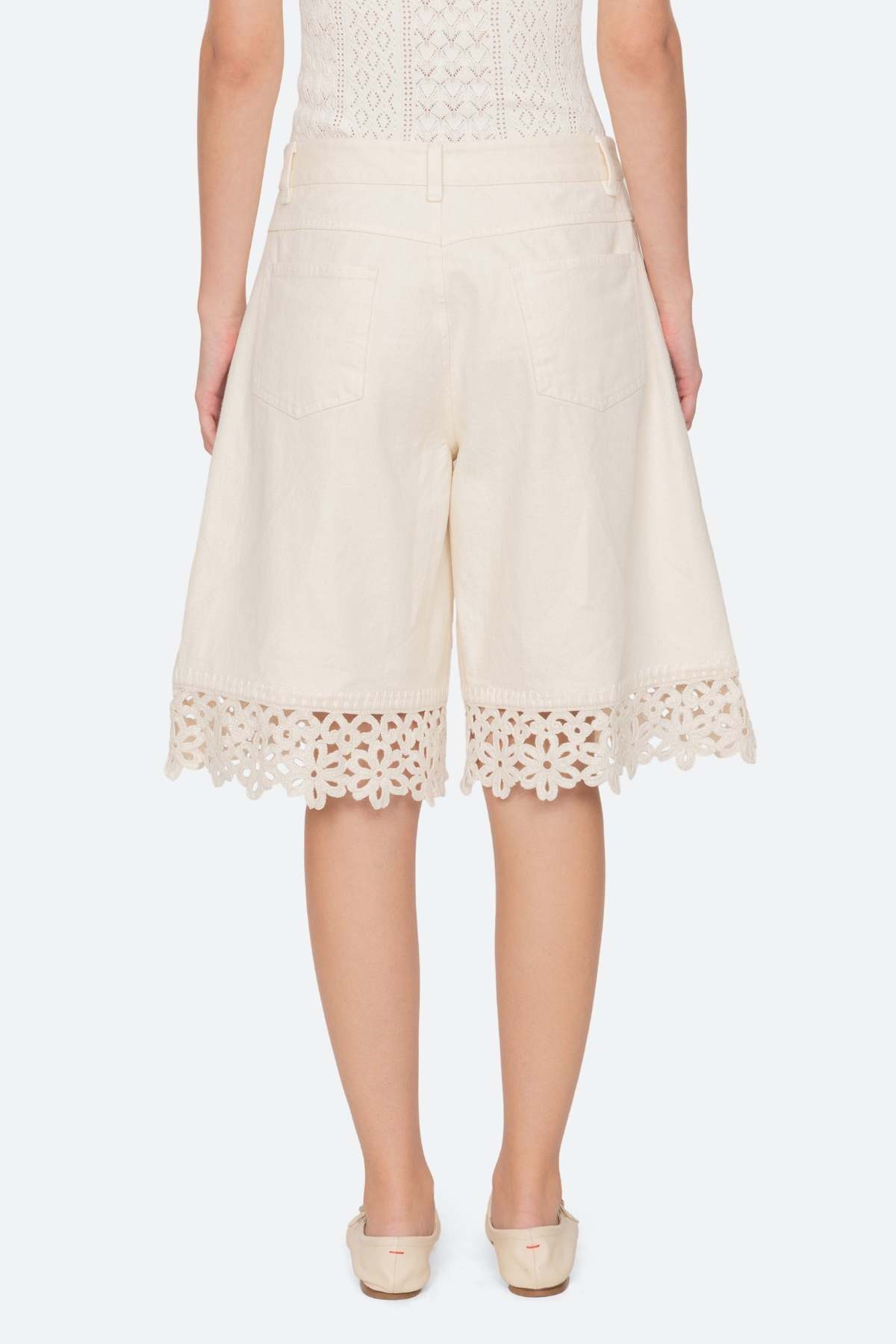 Sea NY Stasia Denim Jean Capris - Cream - Image 9 of 20