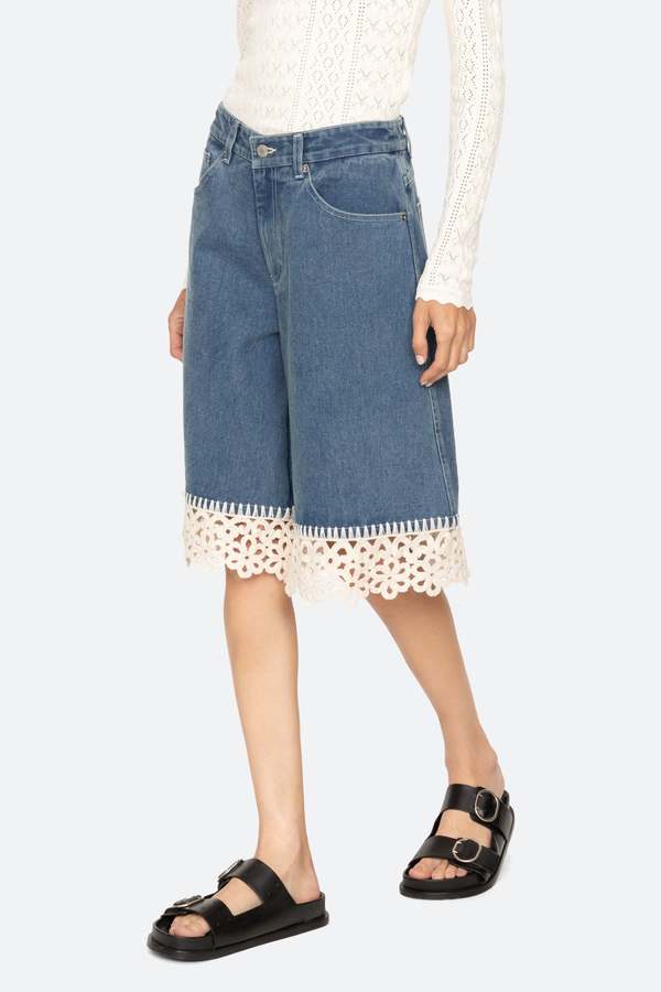 Sea NY Stasia Denim Jean Capris - Cream