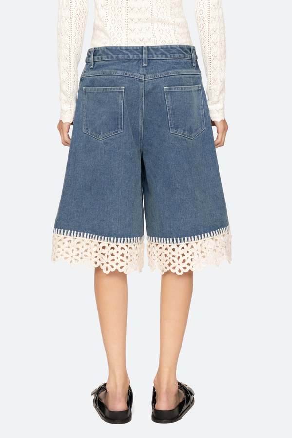 Sea NY Stasia Denim Jean Capris - Cream