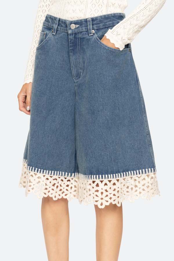 Sea NY Stasia Denim Jean Capris - Cream