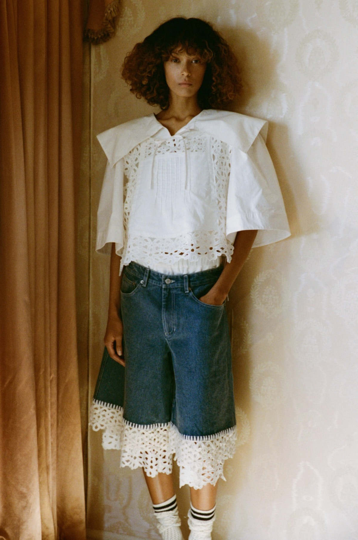 Sea NY Stasia Denim Jean Capris - Cream - Image 20 of 20