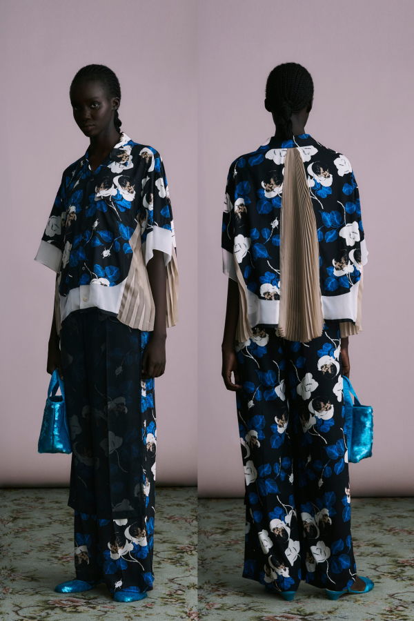 Undercover Rayon All-Over Print Slacks Pants