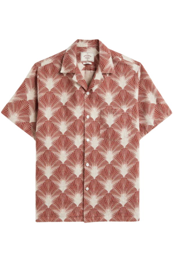 Portuguese Flannel Feathers Short Sleeve Shirt