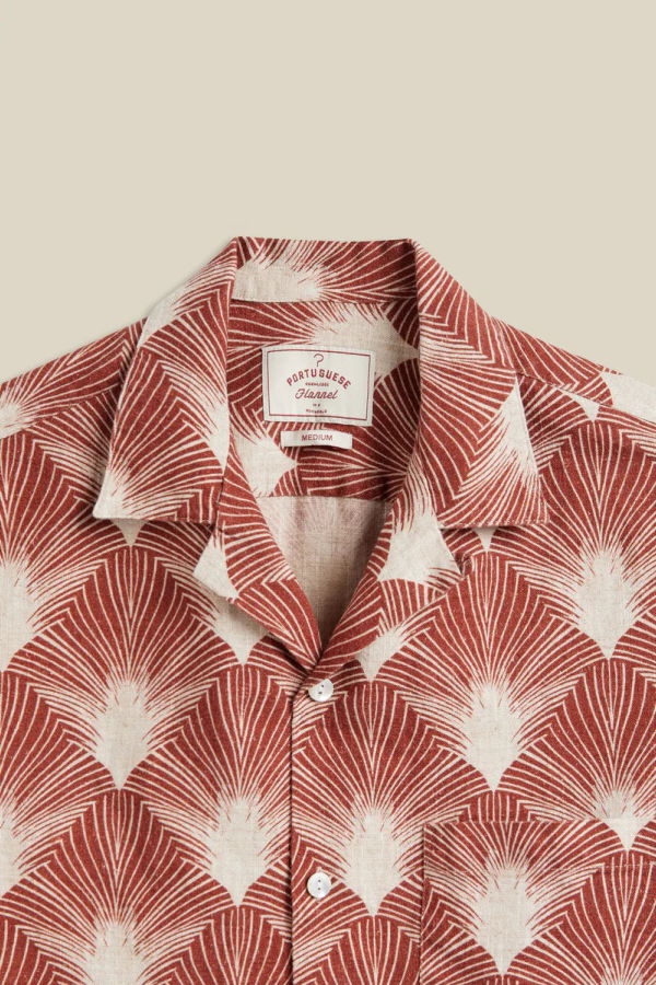 Portuguese Flannel Feathers Short Sleeve Shirt