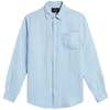 Portuguese Flannel Linen Sky Long Sleeve Shirt - Thumbnail 1