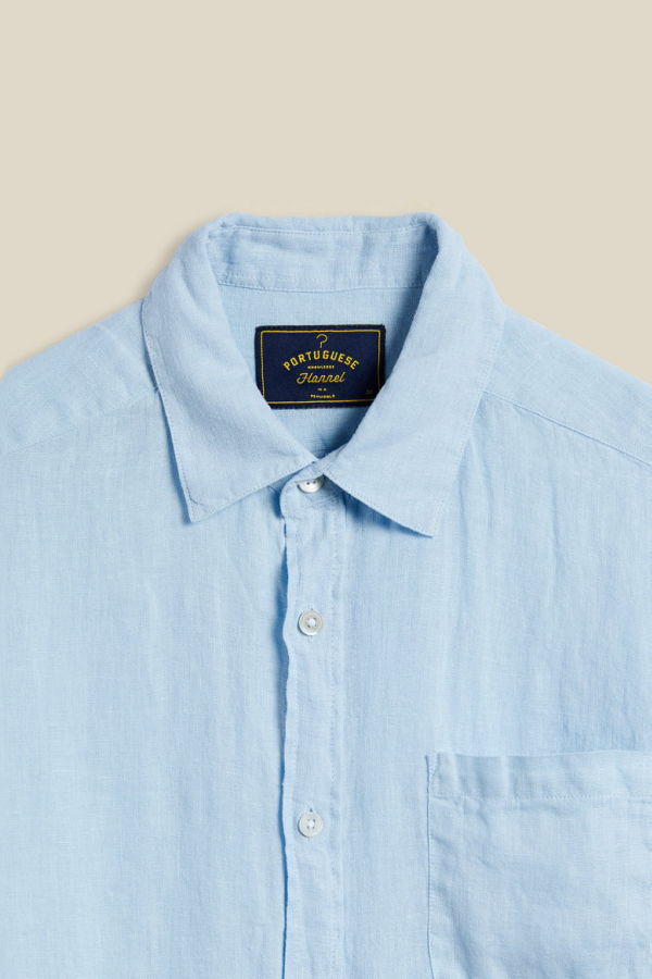 Portuguese Flannel Linen Sky Long Sleeve Shirt