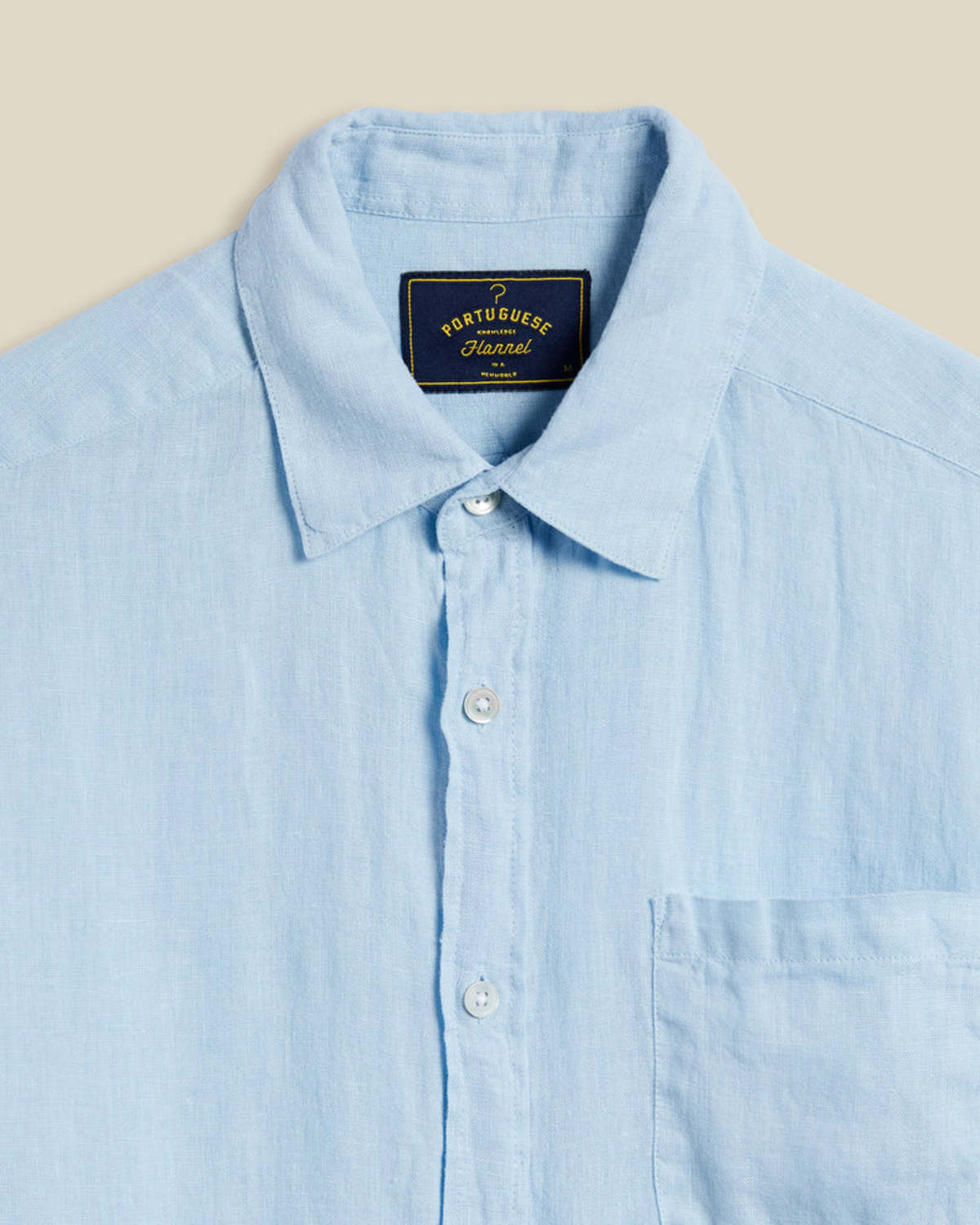 Portuguese Flannel Linen Sky Long Sleeve Shirt - Image 2 of 5