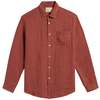 Portuguese Flannel Linen Terracotta Long Sleeve Shirt - Thumbnail 1