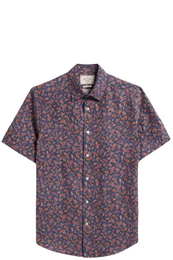 Portuguese Flannel Paisley Silk Linen Shirt