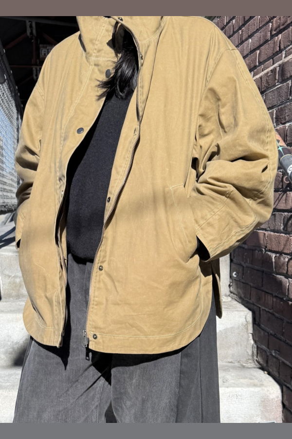 Le Bon Shoppe Blair Waxed Cotton Jacket - Khaki