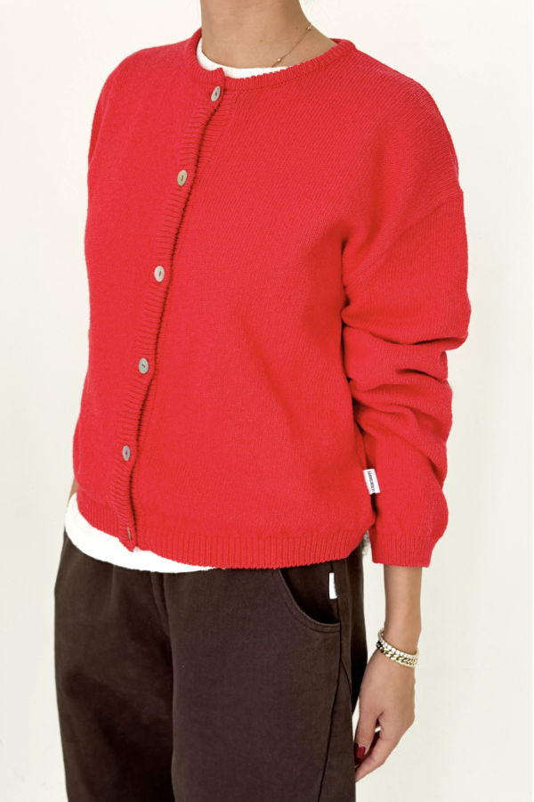 Le Bon Shoppe Cotton Leila Cardigan - Chili