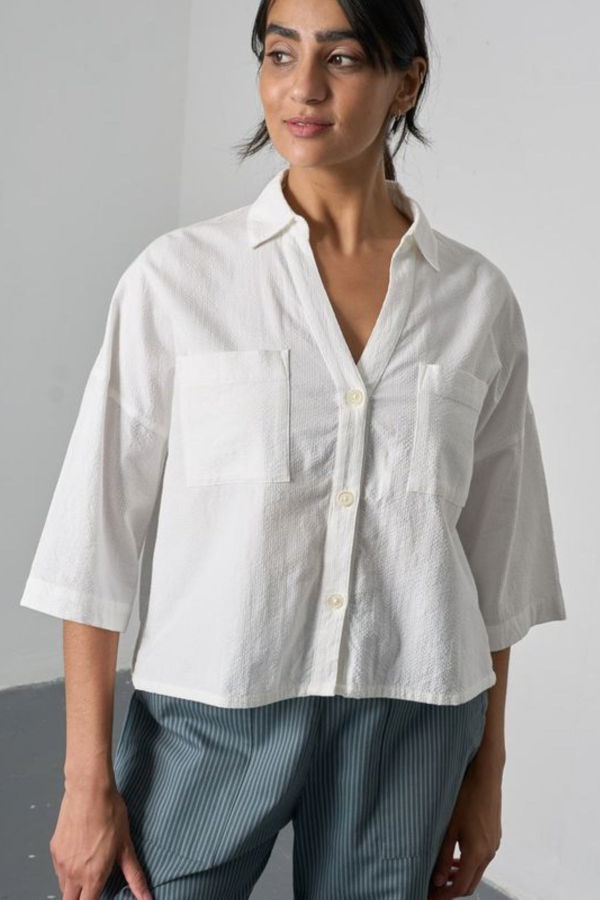 Bibico Ava Oversized Blouse - White