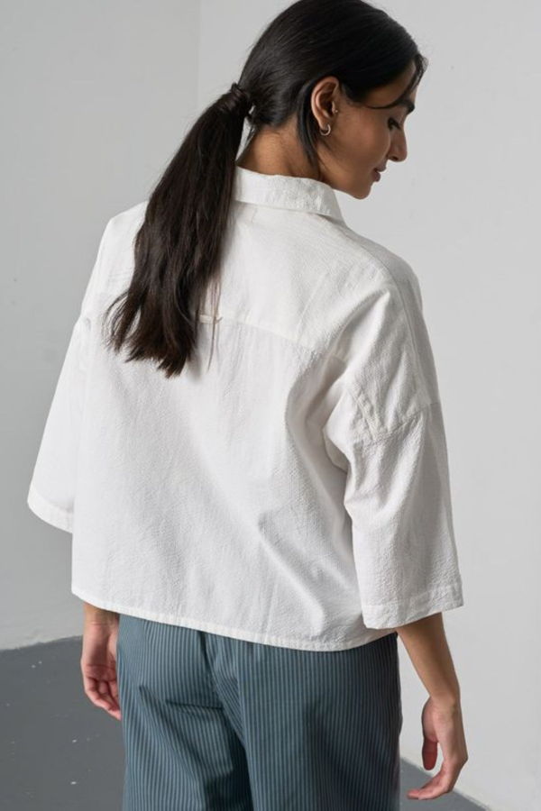 Bibico Ava Oversized Blouse - White