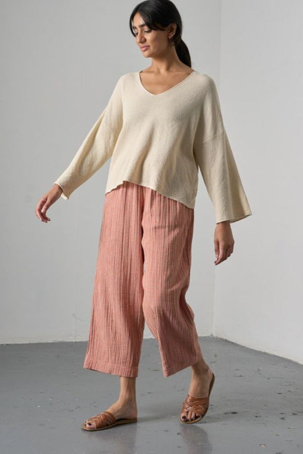 Bibico Clara Taper Trousers Little Check