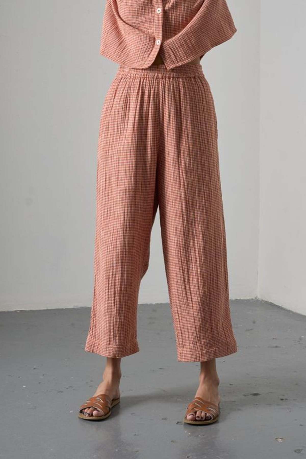Bibico Clara Taper Trousers Little Check - Image 5 of 6