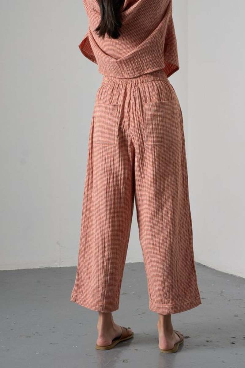 Bibico Clara Taper Trousers Little Check