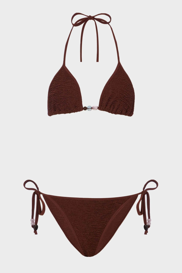 Hunza G Gina Beaded Triangle Top