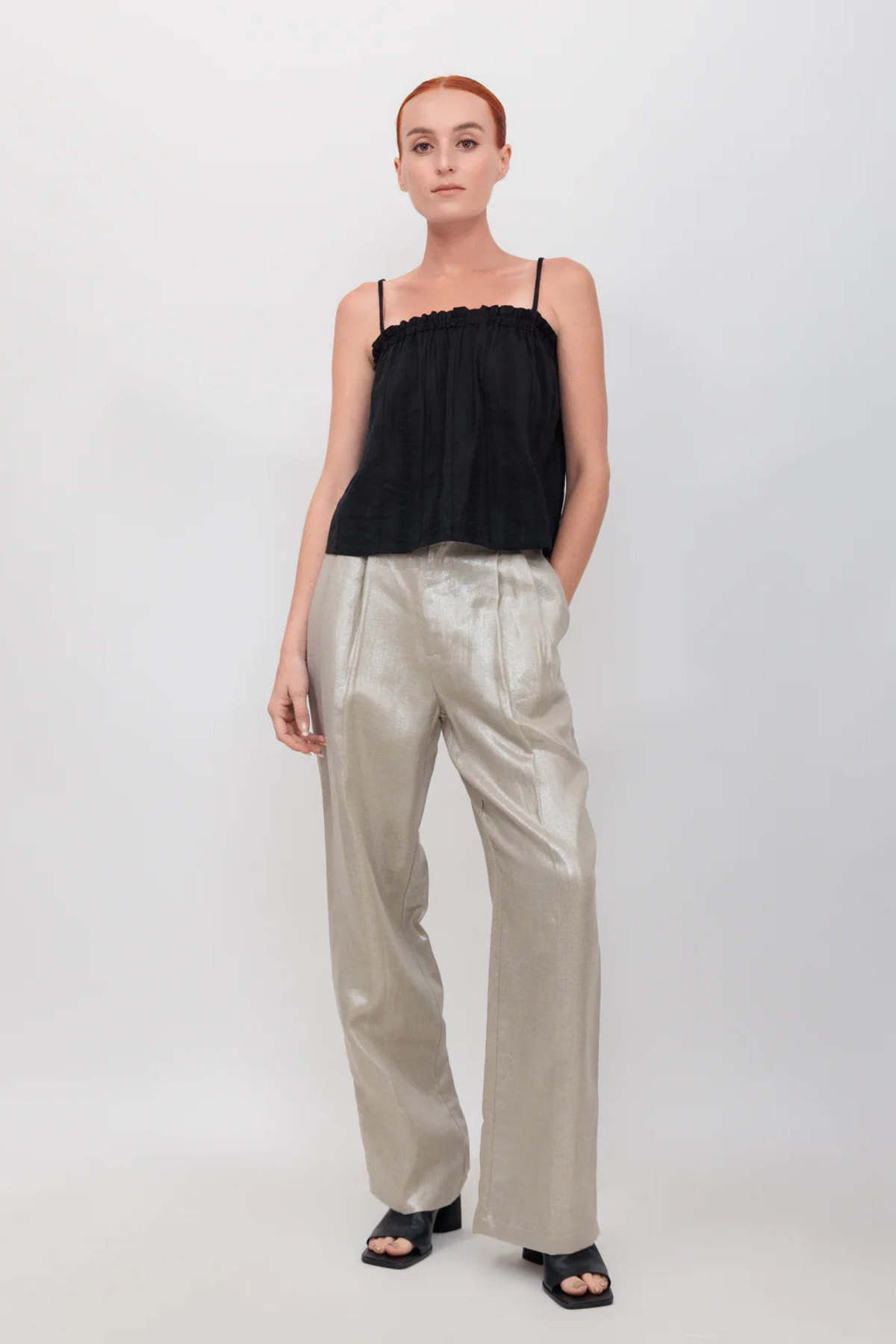 Nary Pleated High Waist Trouser - Image 1 of 3