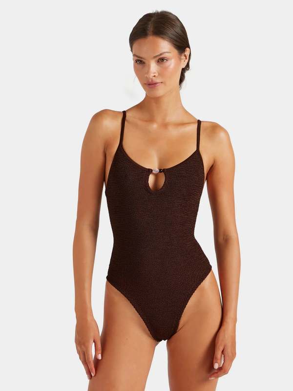 Hunza G Mia Beaded One-Piece Swimsuit Hunza G Mia Beaded One-Piece Swimsuit