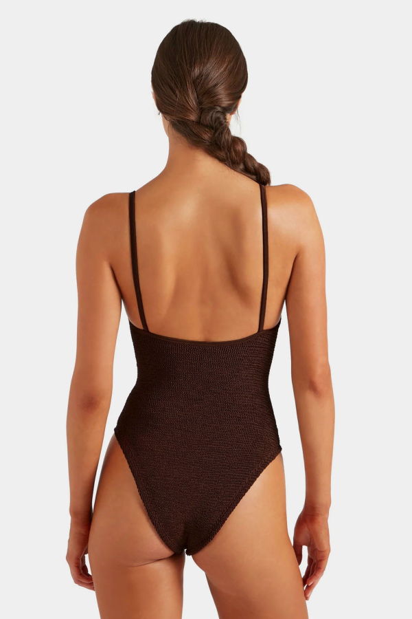 Hunza G Mia Beaded One-Piece Swimsuit