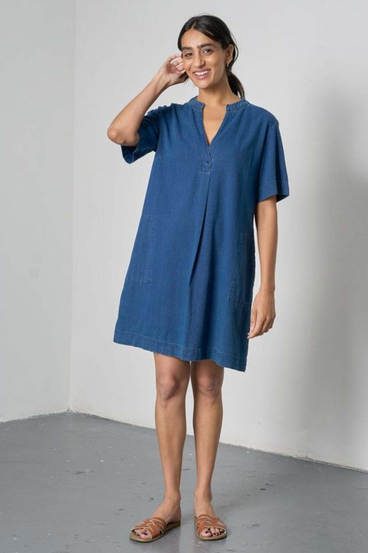 Bibico Wren Dress Textured Denim - Image 1 of 4