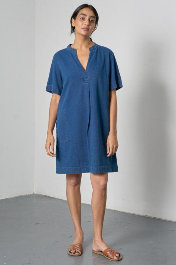 Bibico Wren Dress Textured Denim