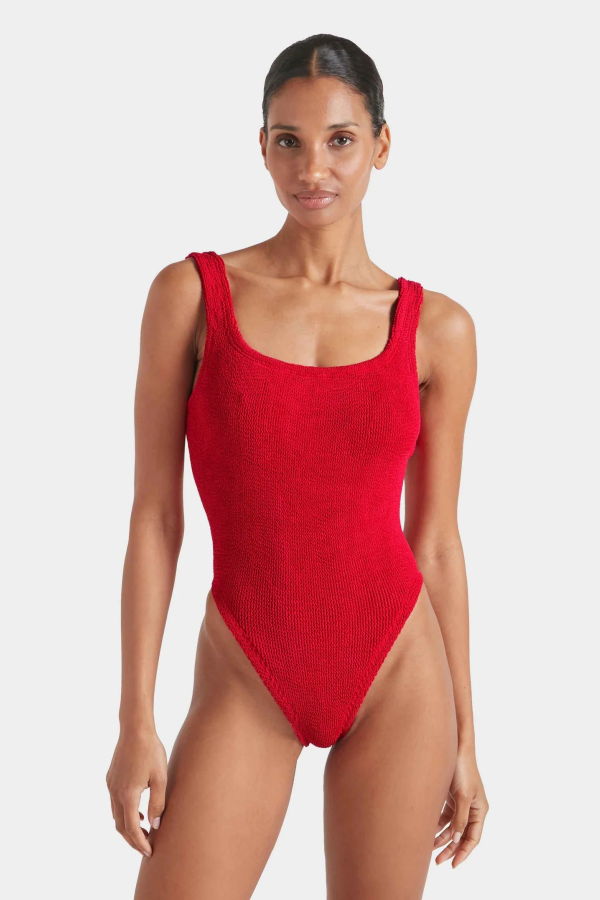 Hunza G Square Neck One-Piece Swimsuit