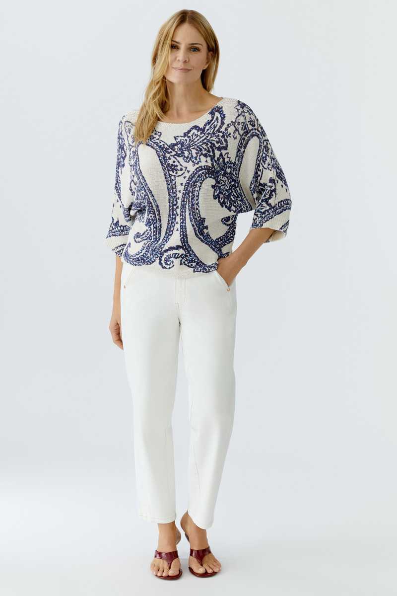 OUI FASHION Tricot Paisley Sweater