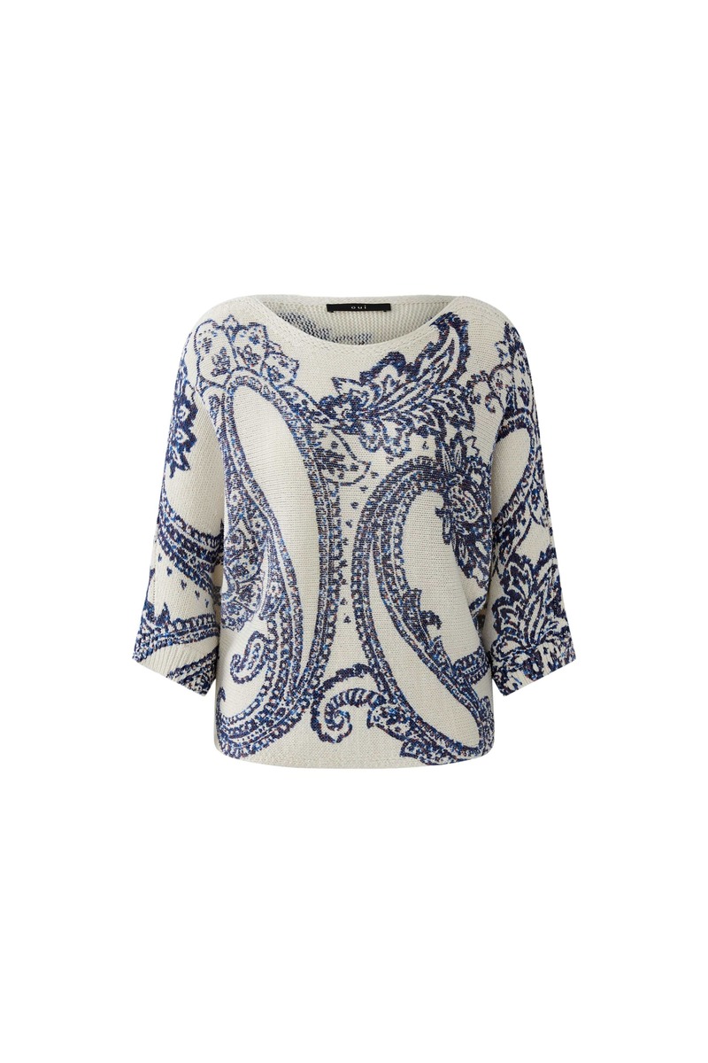 OUI FASHION Tricot Paisley Sweater