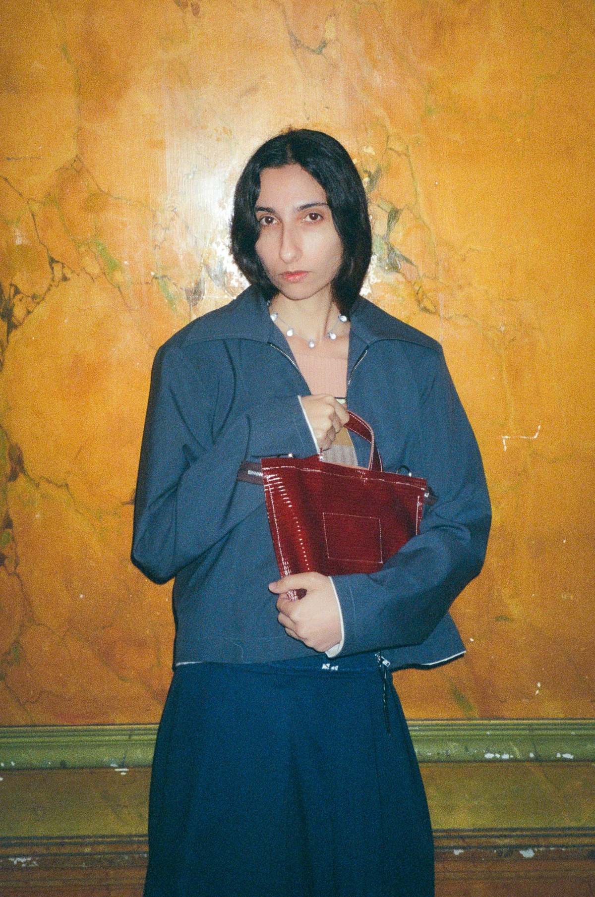 Camiel Fortgens Fitted Zip Jacket In Petrol Tropical Wool - Image 1 of 7