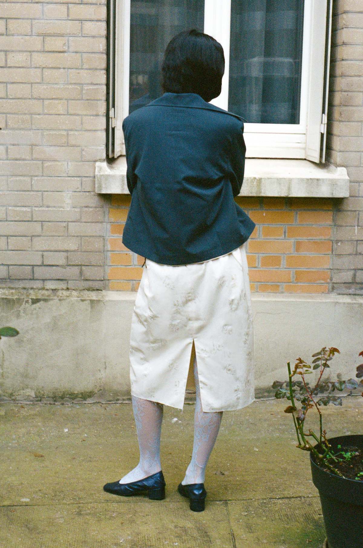 Camiel Fortgens Fitted Zip Jacket In Petrol Tropical Wool - Image 4 of 7