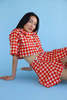 Noble Shell Utility Skort in Gingham Fishies - Thumbnail 3