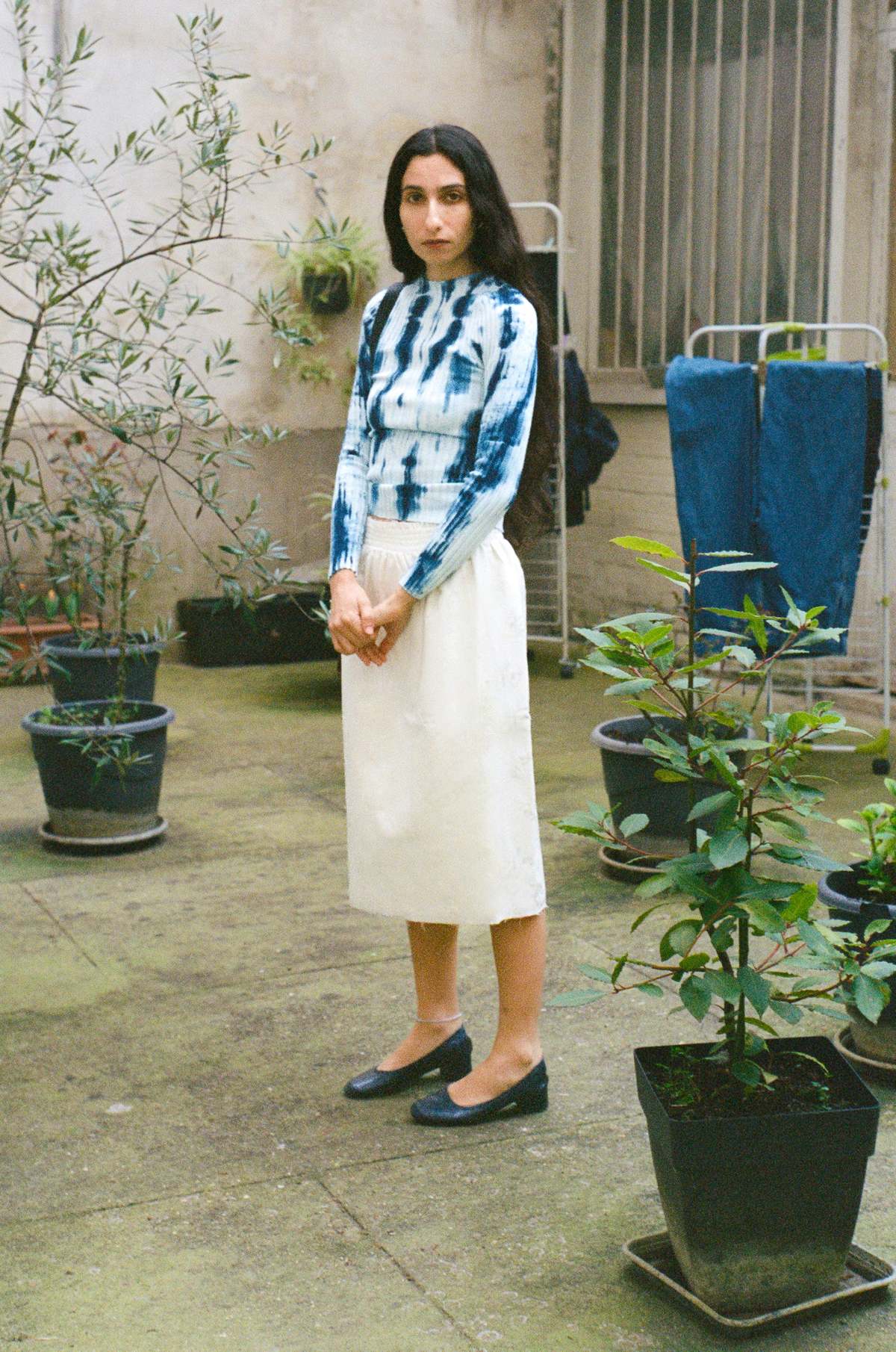 Camiel Fortgens Grandma Skirt In Off White Flower Jacquard - Image 6 of 8