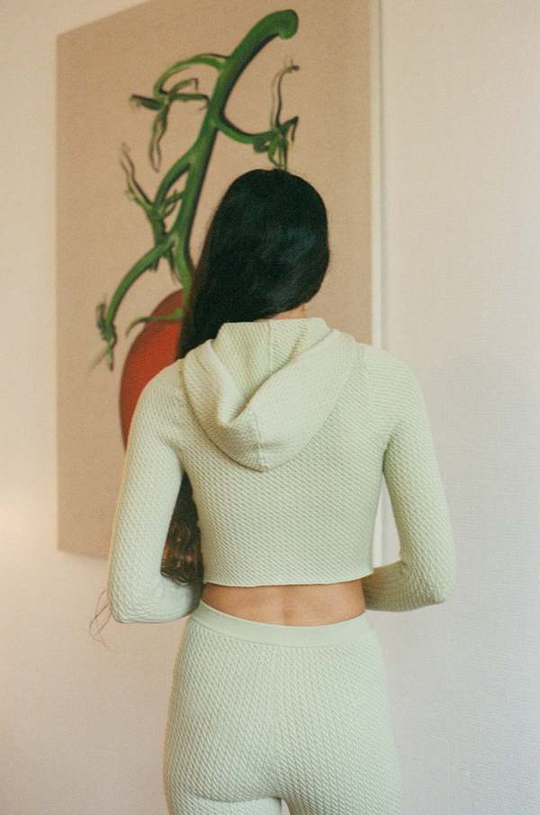 giu giu Nonna Micro-Hoody - Eggshell