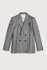 SA SU PHI Tuxedo Double Breasted Jacket - Gray - Thumbnail 1