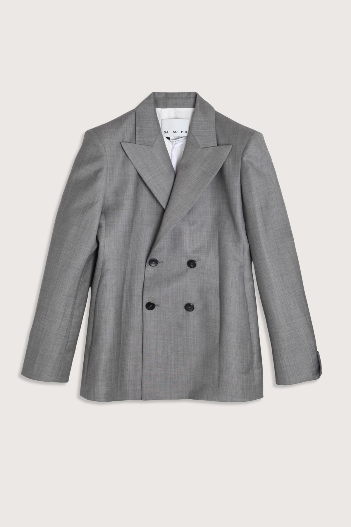 SA SU PHI Tuxedo Double Breasted Jacket - Gray - Image 1 of 1