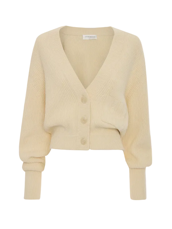 Victoria Beckham Cable Pocket Cardigan Victoria Beckham Cable Pocket Cardigan