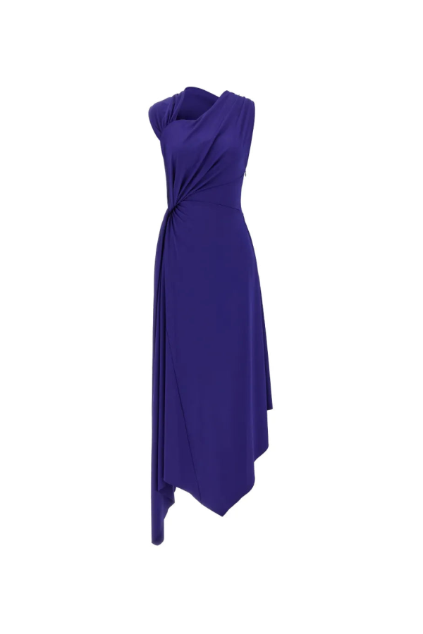 Victoria Beckham Cap Sleeve Midi Dress