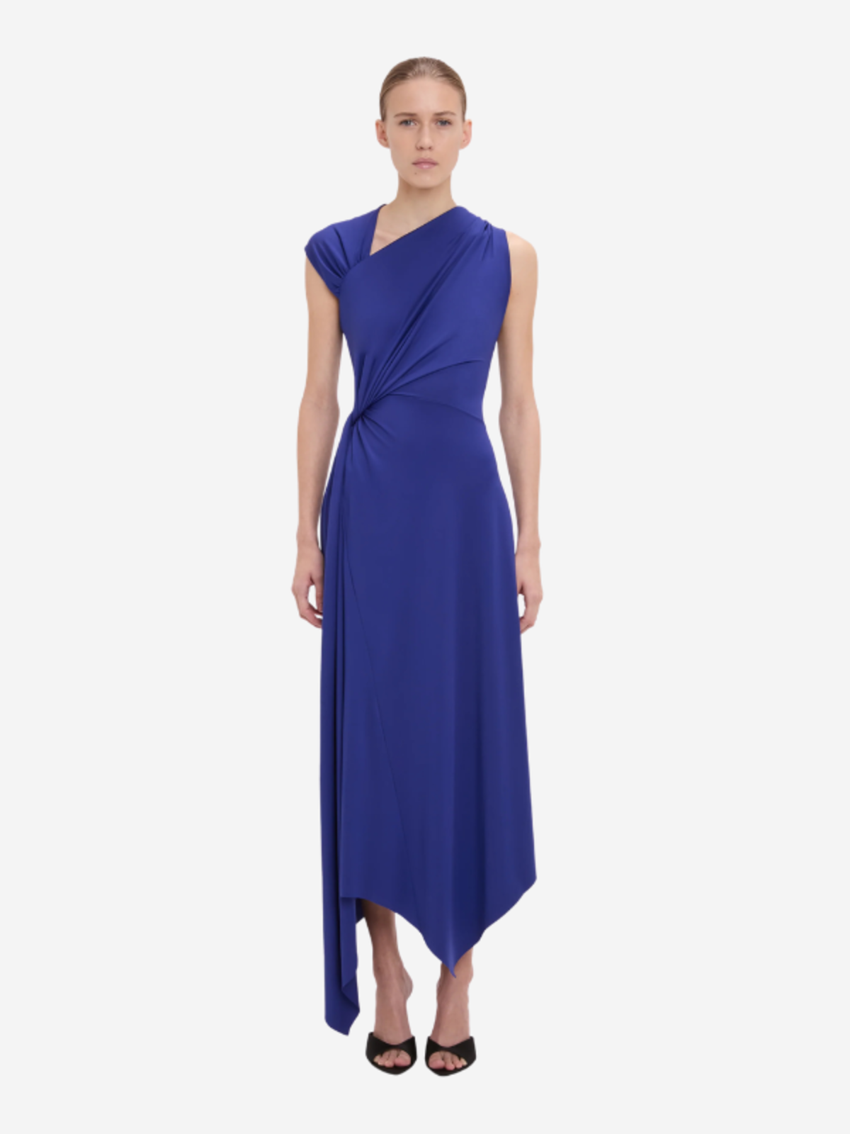Victoria Beckham Cap Sleeve Midi Dress - Image 2 of 7
